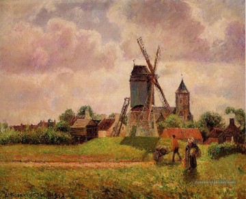  camille - le moulin à vent knocke belgique Camille Pissarro